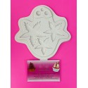 MOLDE SILICONA CALIX HOJAS DE ROSA
