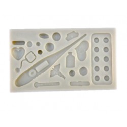 MOLDE SILICONA PLACA ENFERMERO O ENFERMERA MEDICO