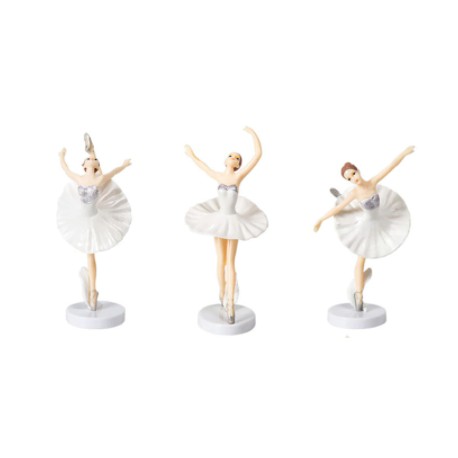 SET 3 FIGURAS PVC BAILARINAS DE BALLET