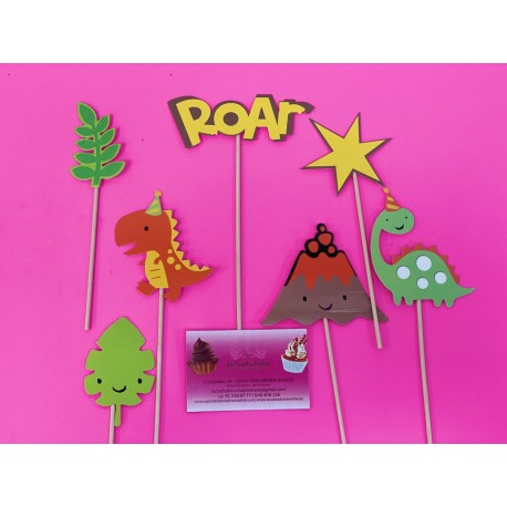 SET 7 TOPPER CARTON DINOSAURIOS ROAR