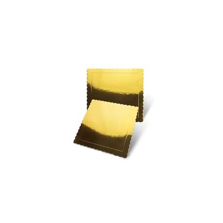 DISCO EXTRA FUERTE CUADRADO ORO 20 CM ONDAS