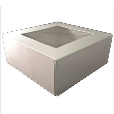 CAJA 30 CM BLANCA CON VENTANA