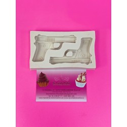 MOLDE SILICONA 2 PISTOLAS