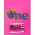 TOPPER ONE UNICORNIO MORADO