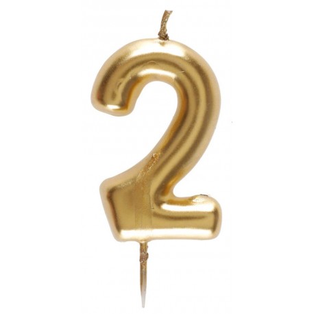 VELA Nº 2 ORO METALIZADO