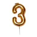 VELA Nº 3 ORO METALIZADO