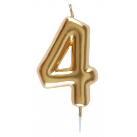VELA Nº 4 ORO METALIZADO