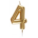 VELA Nº 4 ORO METALIZADO