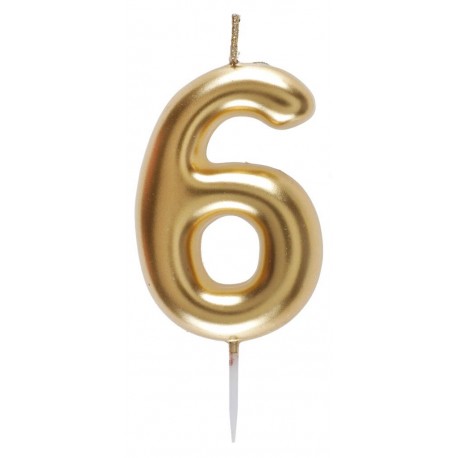 VELA Nº 5 ORO METALIZADO