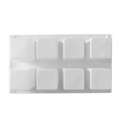 MOLDE SILICONA PROFESIONAL 8 CUBOS CUADRADOS 5.5 CM X 5.5 CM ALTURA