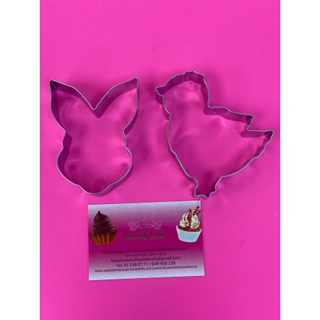 SET 2 CORTADORES PASCUA CONEJO CARA Y POLLITO