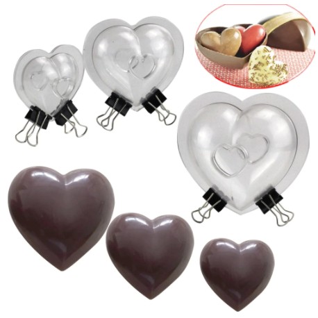 SET 3 MOLDES POLICARBONATO CORAZONES
