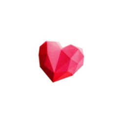 MOLDE 1 CORAZON POLIGONAL MINI