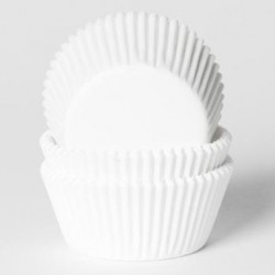 50 CAPSULAS CUPCAKE BLANCAS HOUSE OF MARIE