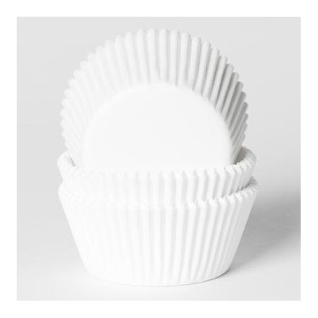 50 CAPSULAS CUPCAKE BLANCAS HOUSE OF MARIE