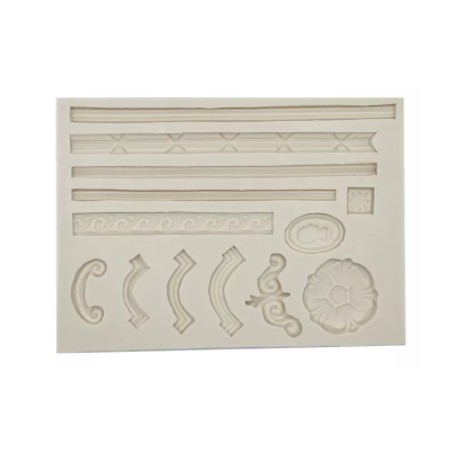 MOLDE SILICONA PLACA CENEFAS Y ACABADOS