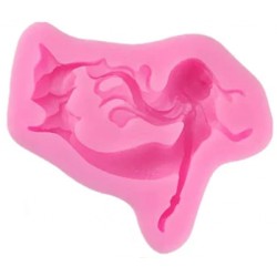 MOLDE SILICONA SIRENA 2D