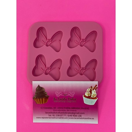 MOLDE SILICONA 4 LAZOS MINNIE MOUSE