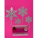 SET TOPPER COPOS DE NIEVE PLATA
