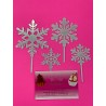 SET TOPPER COPOS DE NIEVE PLATA