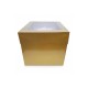 CAJA EXTRA ALTA 25 CM CON VENTANA SUPERIOR COLOR DORADO