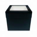 CAJA EXTRA ALTA 30 CM CON VENTANA SUPERIOR COLOR NEGRO