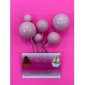 PACK 10 BOLAS O BURBUJAS TOPPER DECORACION ROSA