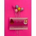 SET 6 GLOBOS MINI TOPPER DECORACION MULTICOLOR