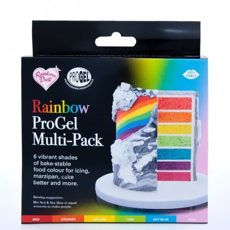 PACK 6 COLORANTES RAINBOW PROGEL