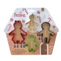 SET 4 CORTADORES GINGERBREAD FAMILY FAMILIA DE MUÑECOS DE JENGIBRE DECORA
