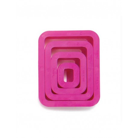 SET 4 CORTADORES RECTANGULO DECORA