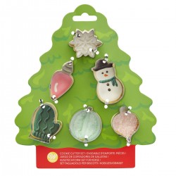 SET 6 MINI CORTADORES NAVIDAD ARBOL WILTON