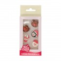 SET 12 DECORACIONES AZUCAR FRIENDS NAVIDAD FUNCAKES