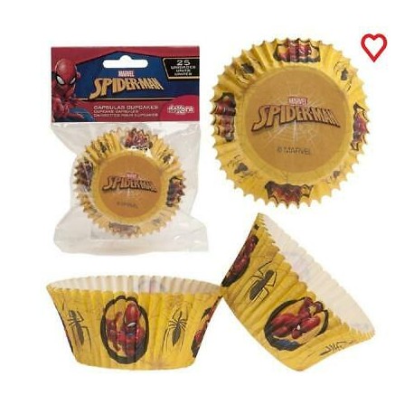 25 CAPSULAS CUPCAKE SPIDERMAN DEKORA
