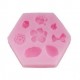 MOLDE SILICONA 5 FLORES LAZO Y CONCHAS