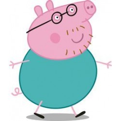 MOLDE SILICONA PADRE PEPPA PIG