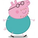MOLDE SILICONA PADRE PEPPA PIG