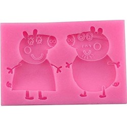 MOLDE SILICONA PADRES PEPPA PIG
