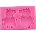 MOLDE SILICONA PADRES PEPPA PIG