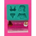 MOLDE SILICONA ROPA DE MUJER