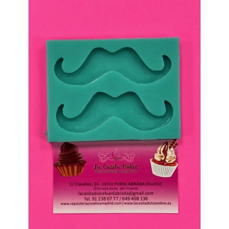 MOLDE SILICONA 2 BIGOTES GRANDES