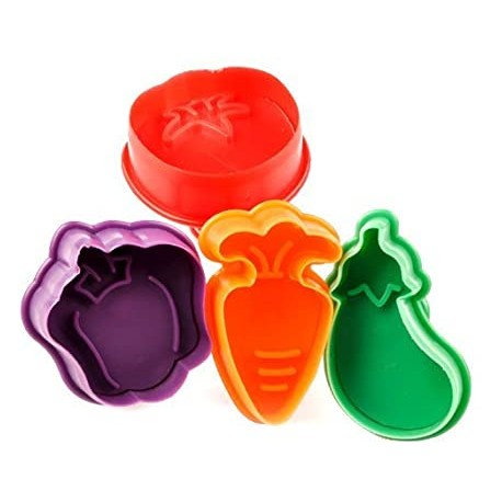 SET 4 CORTADORES FRUTAS Y VERDURAS EXPULSOR