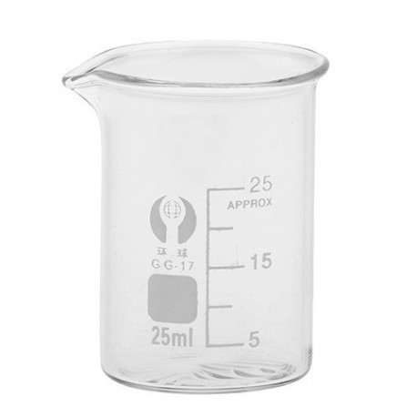VASO MEDIDOR MINI 25 ML CRISTAL BOROSILICATO
