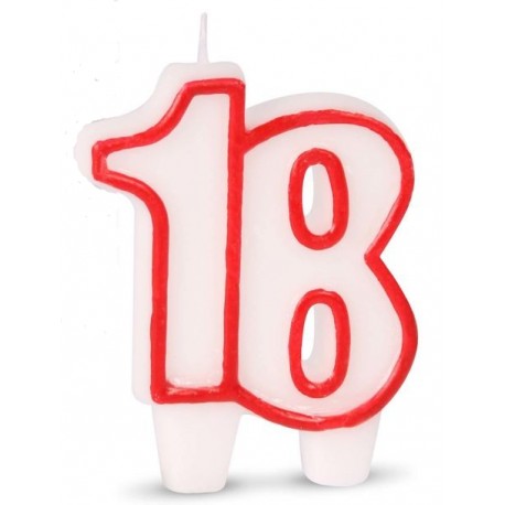 VELA 18 AÑOS ROJA Y BLANCA