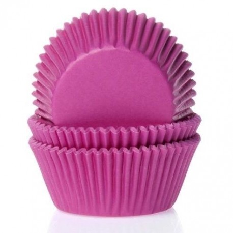 50 CAPSULAS CUPCAKE ROSA FUCSIA HOUSE OF MARIE
