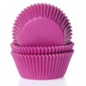 50 CAPSULAS CUPCAKE ROSA FUCSIA HOUSE OF MARIE