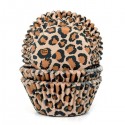 50 CAPSULAS CUPCAKE ANIMAL PRINT LEOPARDO HOUSE OF MARIE