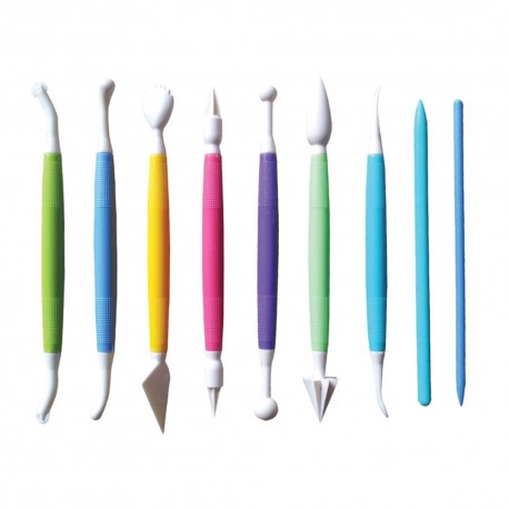 SET 9 ESTECAS PVC PARA MODELAR