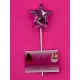 TOPPER ESTRELLA 3D ESPEJO ROSA