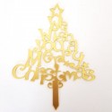 TOPPER ARBOL NAVIDAD ORO WE WISH YOU A MERRY CHRISTMAS